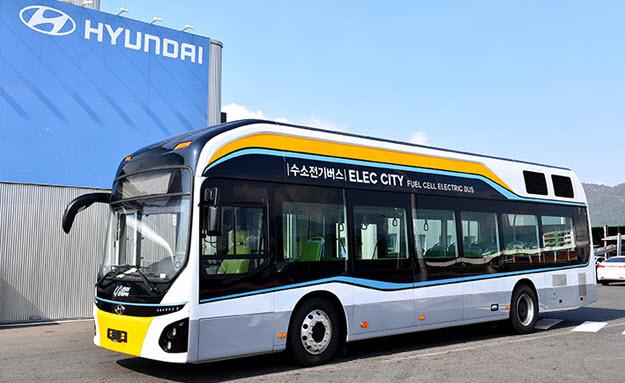 Autobusy Hyundai s palivovými články v Jižní Koreji