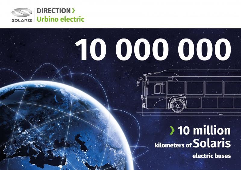 10 milionů elektrických kilometrů na tachometrech autobusů Solaris