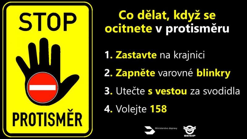 Co dělat, pokud zjistíte, že jedete na dálnici v protisměru