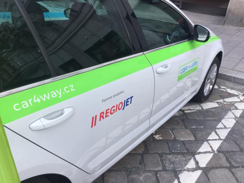 RegioJet oznámil spolupráci s poskytovatelem carsharingu CAR4WAY