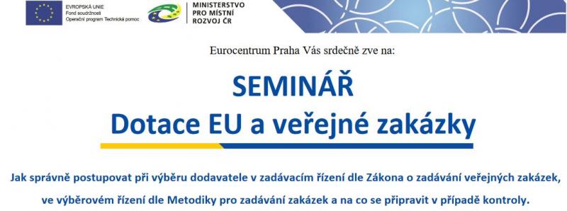 Semináře k Dotacím EU a veřejným zakázkám