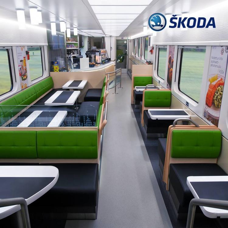 Skupina Škoda Transportation dodá nové jídelní vozy finským drahám