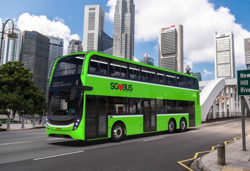 50 nových patrových autobusů Alexander Dennis Enviro500 pro Singapur 