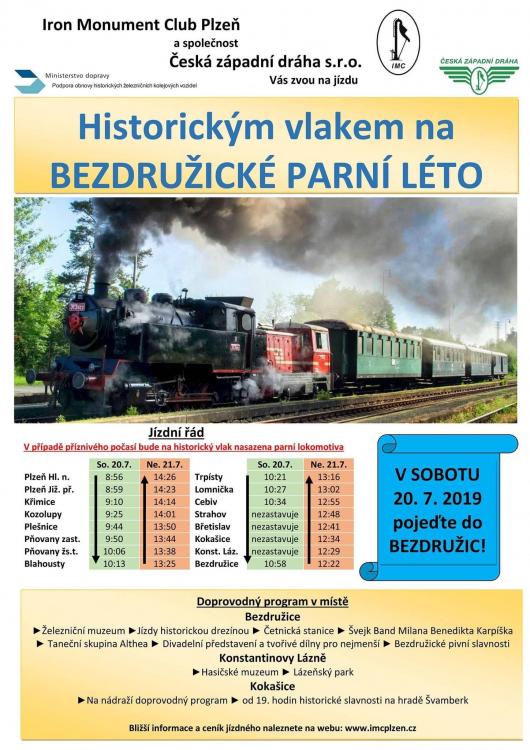 Pozvánka: Bezdružické parní léto