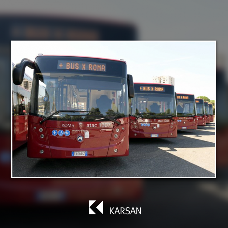  227 autobusů Citymood na silnicích v Římě