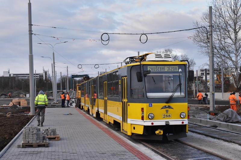 První tramvaje na Borských polích