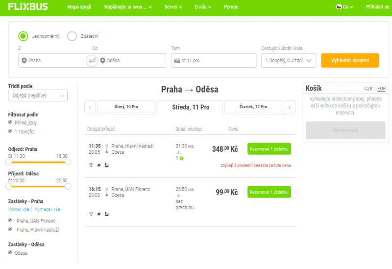 FlixBus posiluje spojení na Ukrajinu