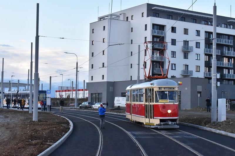 Tramvajová trať na Borská pole otevřena