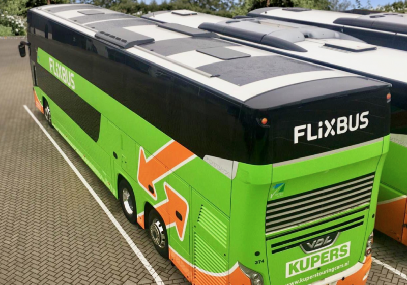 Další pilotní projekt FlixBus: Solární panely na autobuse