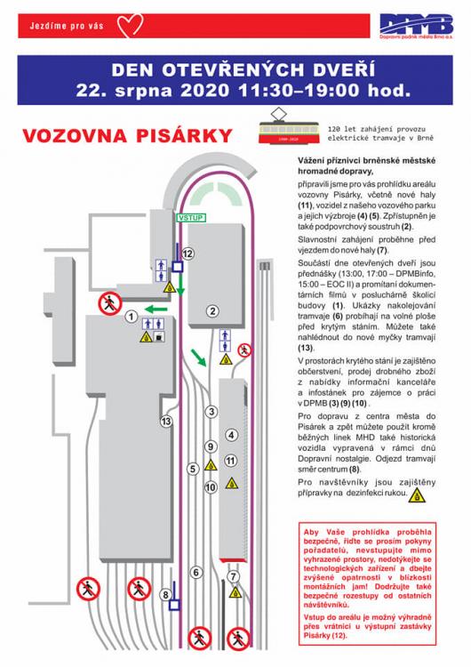 Den otevřených dveří Dopravního podniku města Brna – vozovna Pisárky