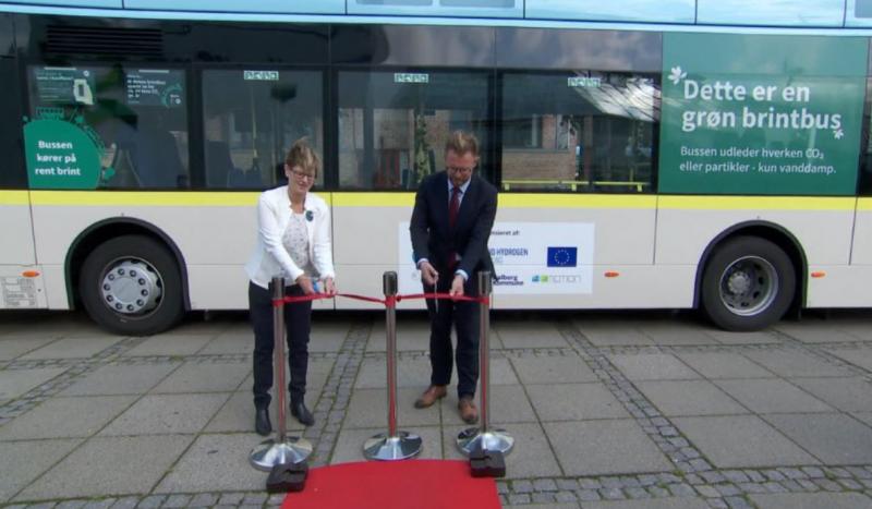 První autobusy na vodík v Dánsku oficiálně v provozu