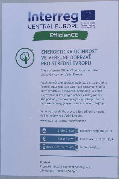 PMDP v rámci projektu INTERREG EfficienCE testují bateriovou posilovací stanici