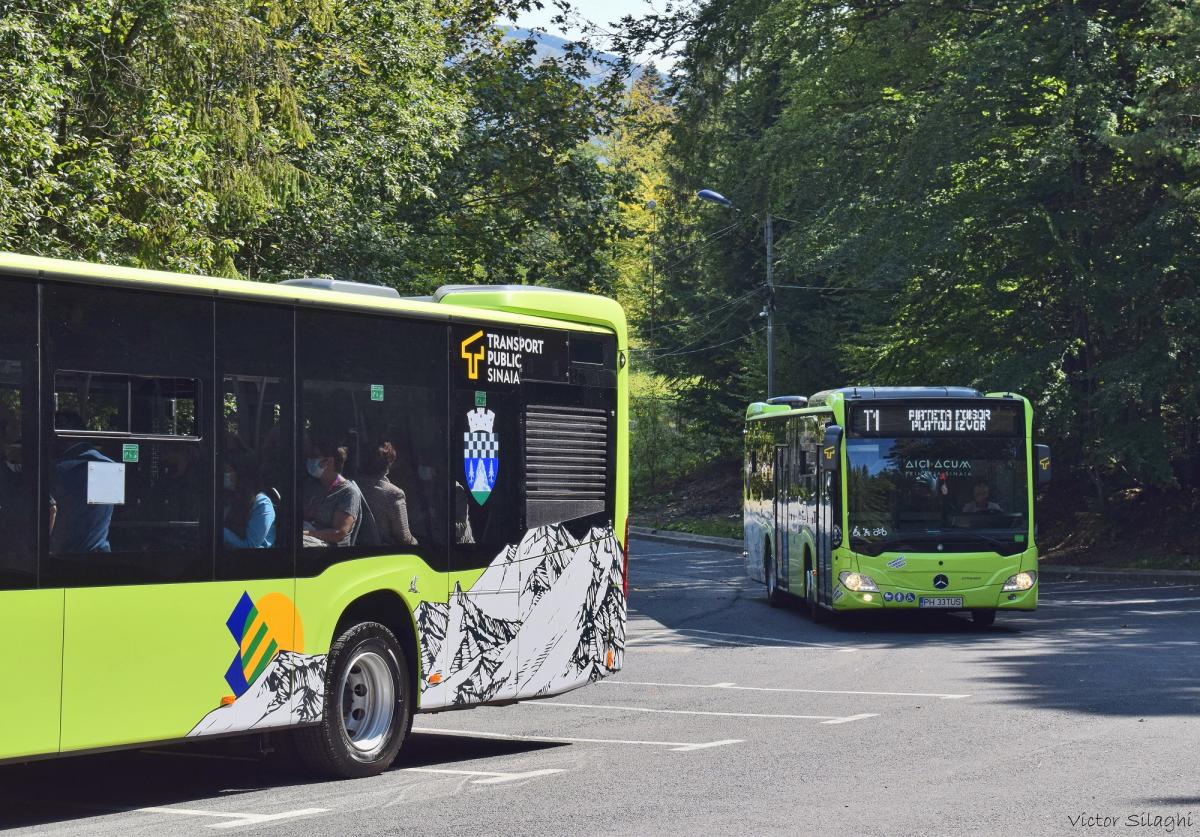 Hybridní autobusy Mercedes s panely Bustec v Rumunsku 