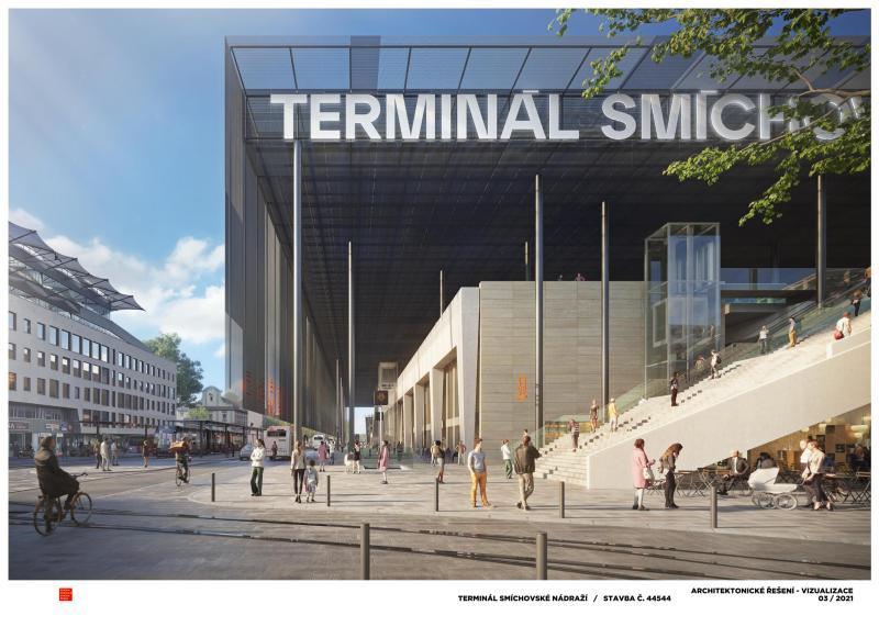 Terminál na Smíchovském nádraží dostává novou podobu