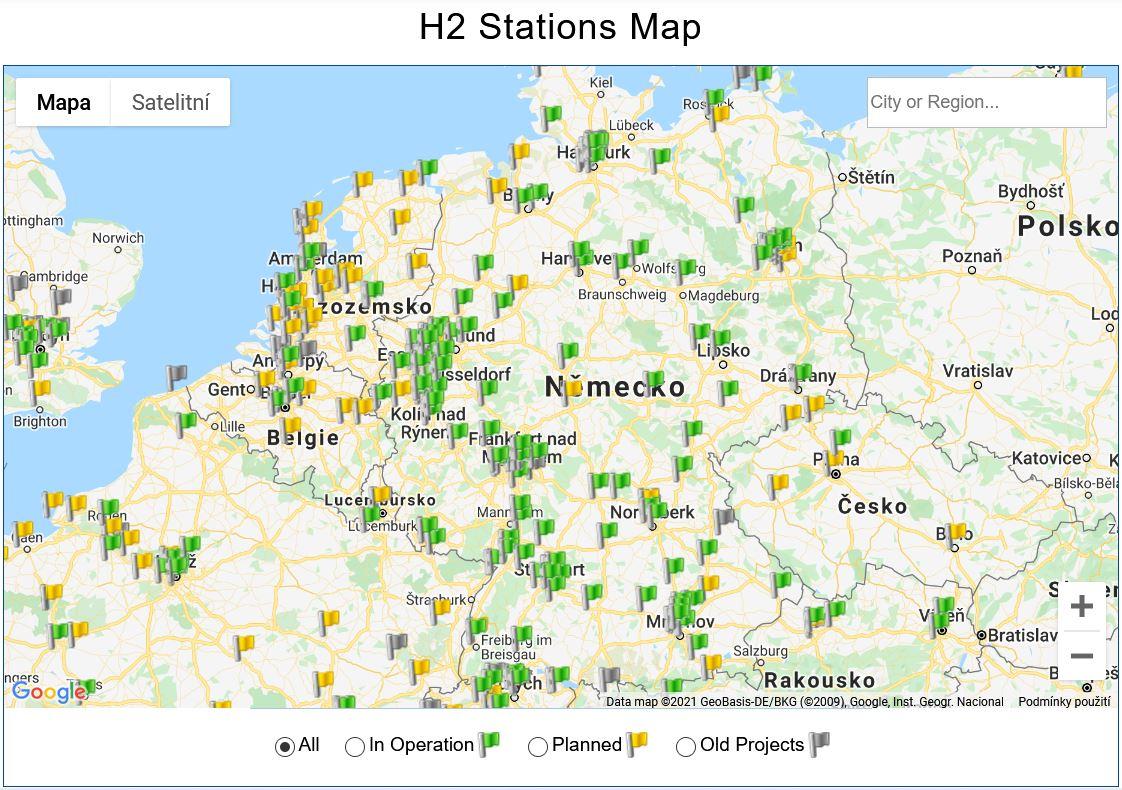 Po celém světě je 560 vodíkových čerpacích stanic