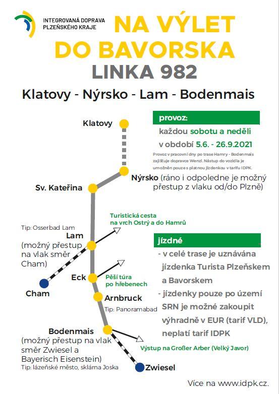 Od soboty 5. června vyjíždí mezinárodní linka z Klatov do Bavorska