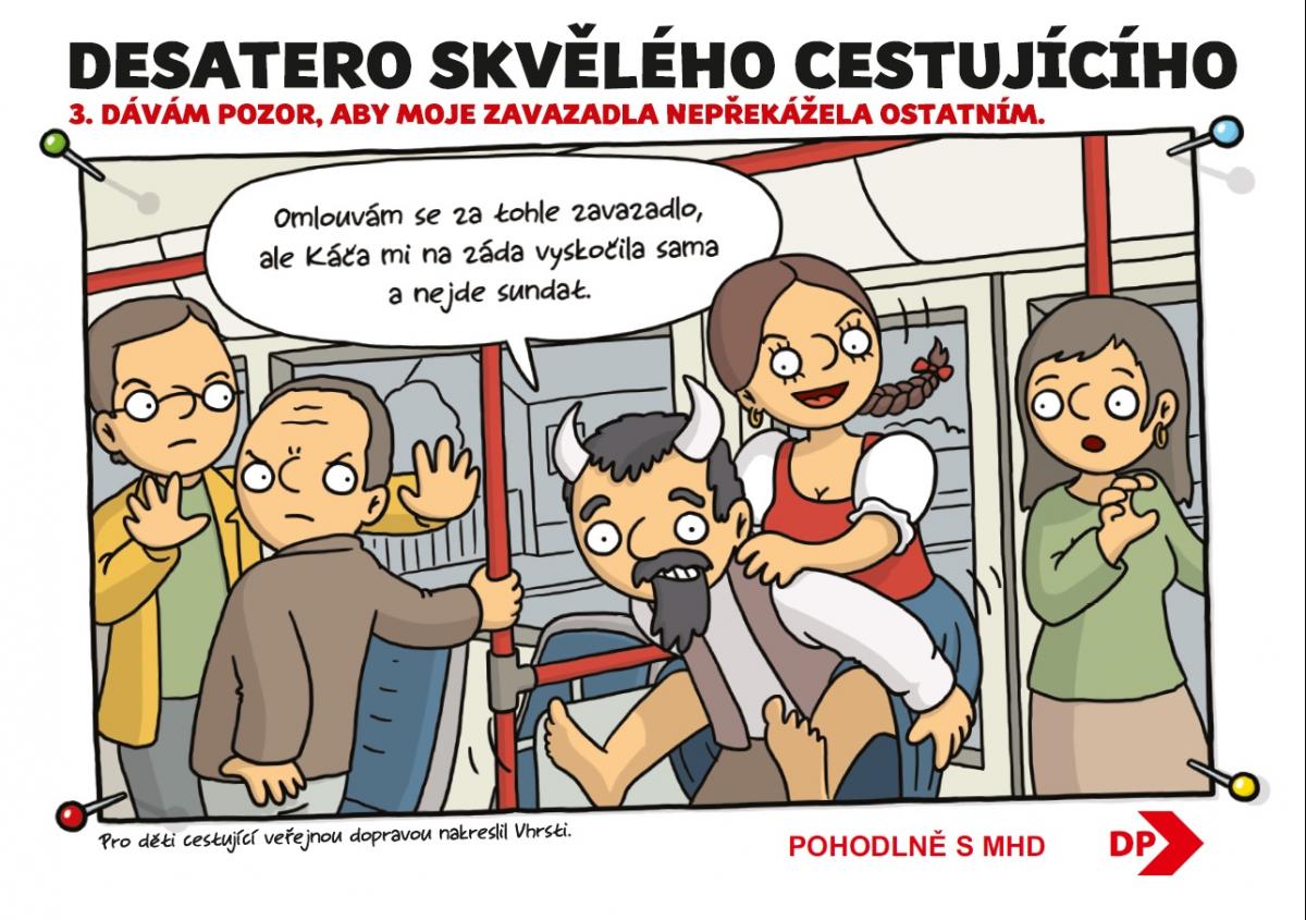 Dopravní podniky mají novou kampaň, komiksem ukáží, jak správně cestovat MHD