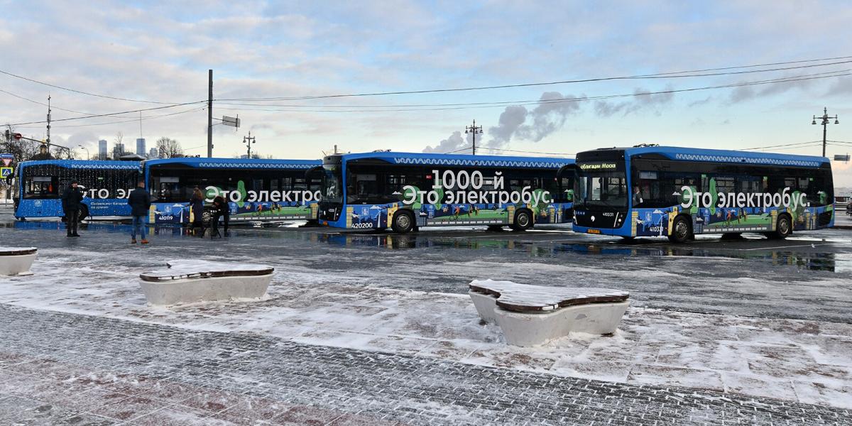 Jubilejní 1 000 elektrobus v Moskvě