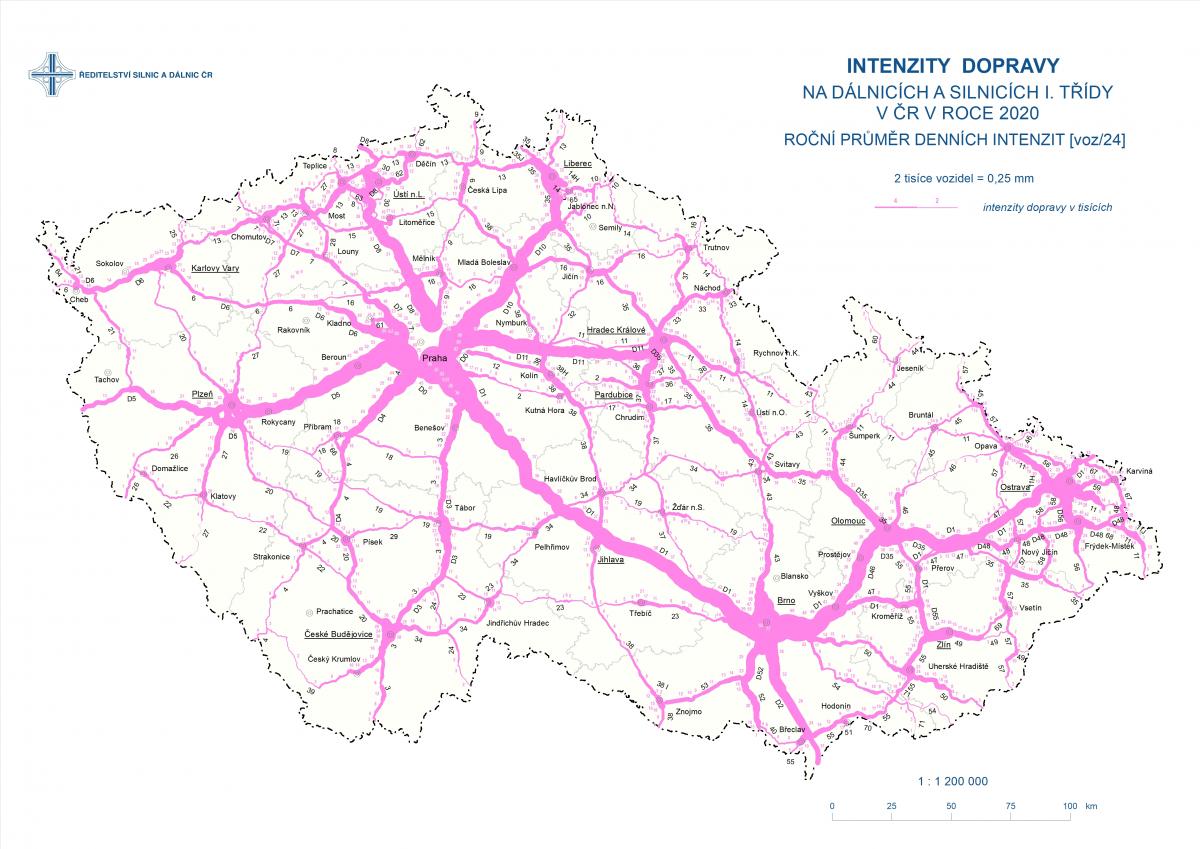 Celostátní sčítání dopravy 2020: Doprava narostla o 10 %