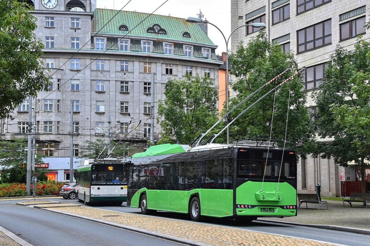 Brno, Budapešť, Ploješť, Plzeň, Mediaș, Saint-Étienne, Sofie, Târgu Jiu. Testované trolejbusy v ulicích Plzně.