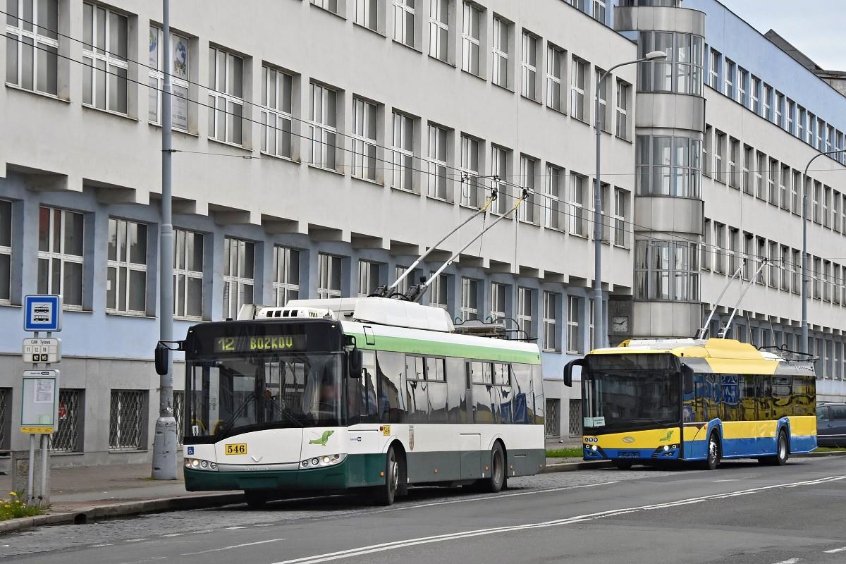 Brno, Budapešť, Ploješť, Plzeň, Mediaș, Saint-Étienne, Sofie, Târgu Jiu. Testované trolejbusy v ulicích Plzně.