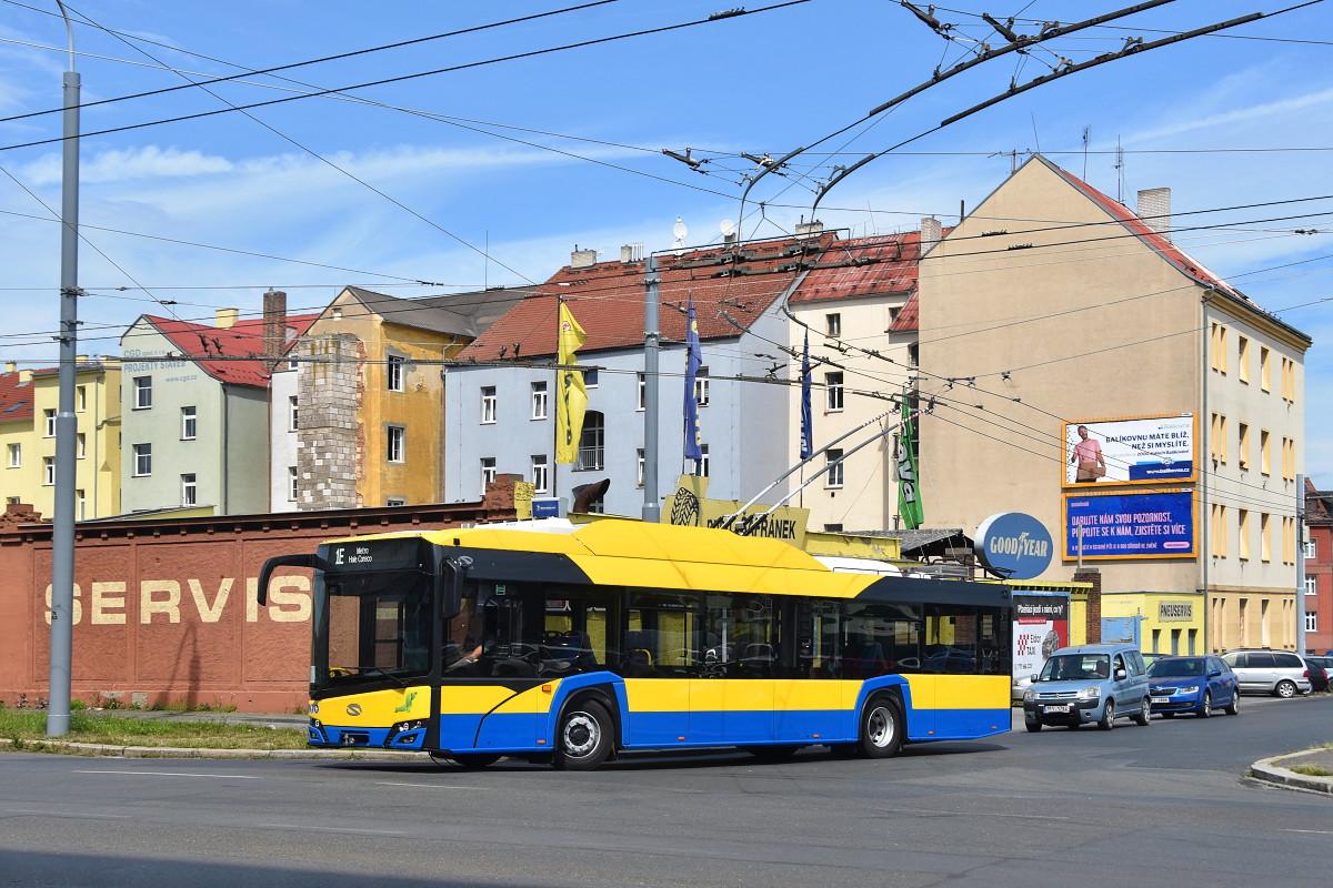 Brno, Budapešť, Ploješť, Plzeň, Mediaș, Saint-Étienne, Sofie, Târgu Jiu. Testované trolejbusy v ulicích Plzně.