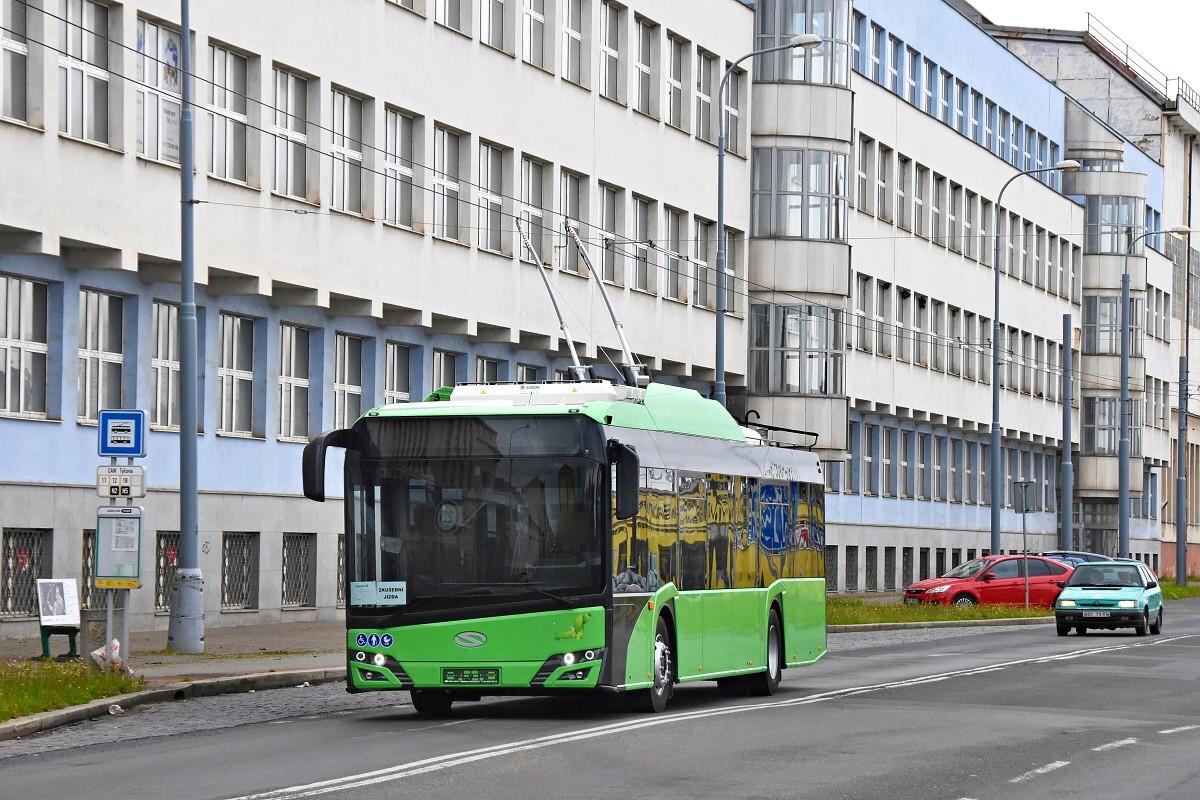 Brno, Budapešť, Ploješť, Plzeň, Mediaș, Saint-Étienne, Sofie, Târgu Jiu. Testované trolejbusy v ulicích Plzně.