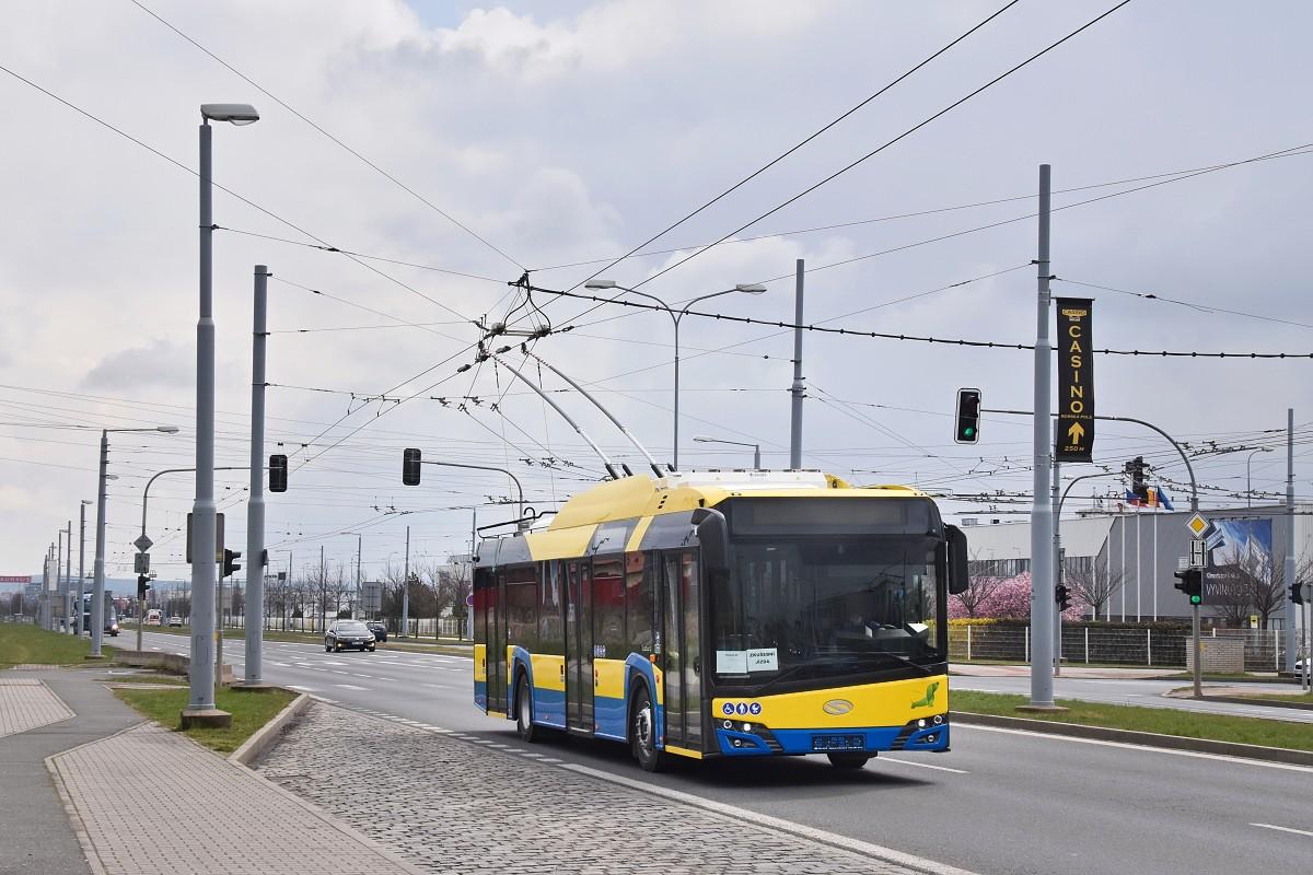 Brno, Budapešť, Ploješť, Plzeň, Mediaș, Saint-Étienne, Sofie, Târgu Jiu. Testované trolejbusy v ulicích Plzně.