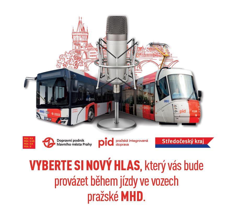 Cestující vyberou nový hlas pro autobusy a tramvaje MHD v Praze