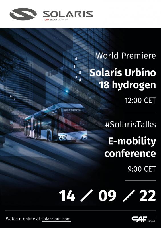 Solaris v září představí kloubové Urbino na vodík 