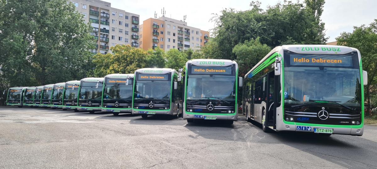 Do Debrecenu přijely elektrobusy 