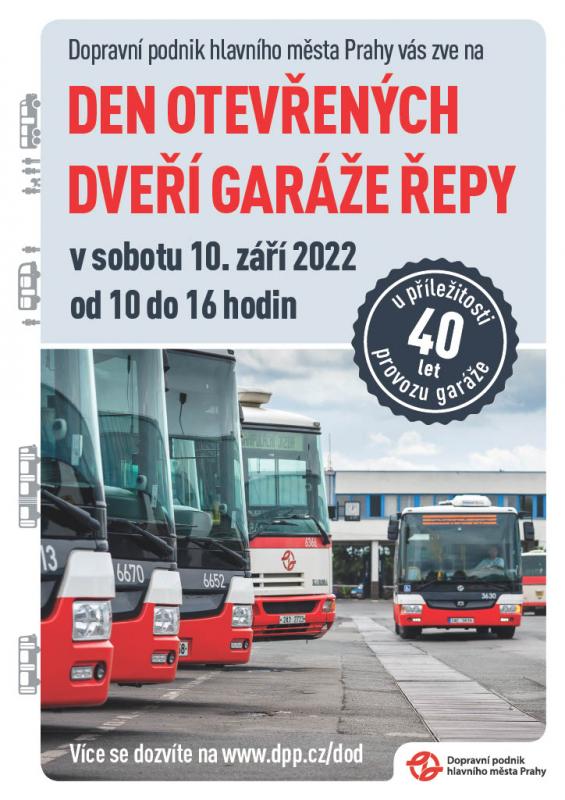 Garáž Řepy pražského dopravního podniku slaví 40. výročí