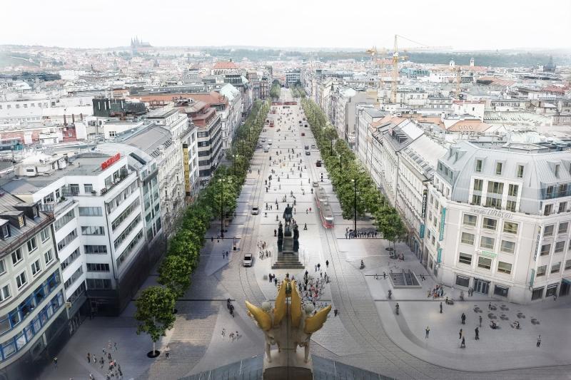 DPP hledá zhotovitele stavby tramvajové tratě na Václavském náměstí