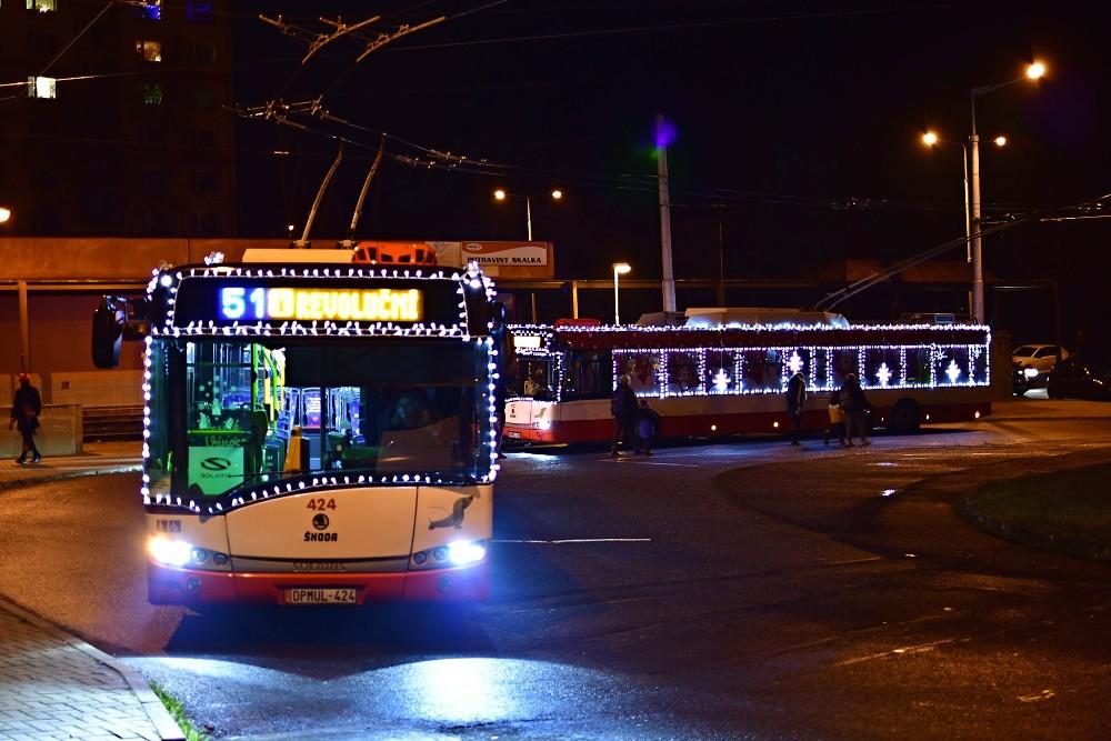 Nejhezčí vánoční trolejbus a tramvaj 2022