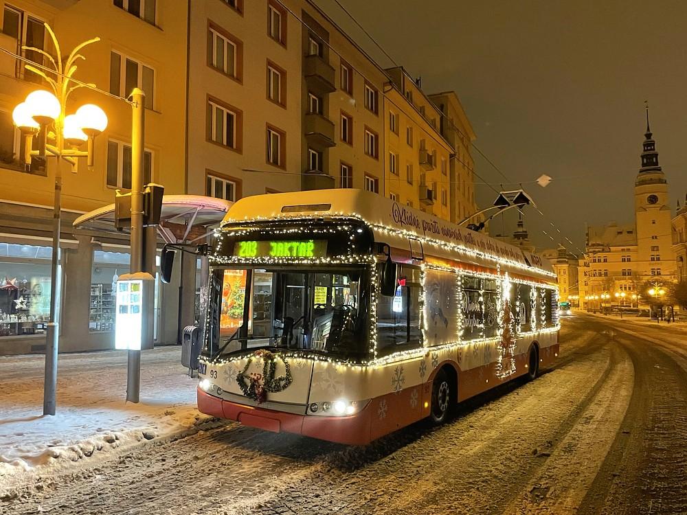 Nejhezčí vánoční trolejbus a tramvaj 2022