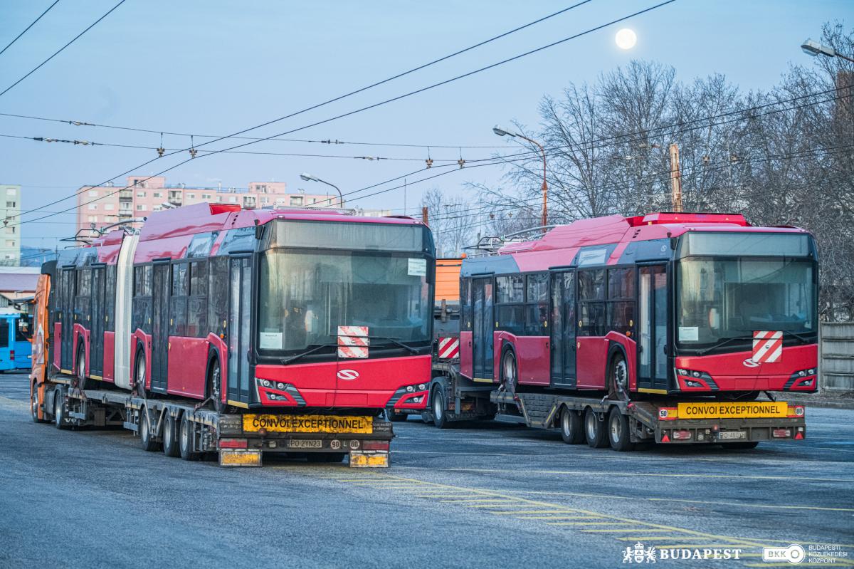 Do Budapešti přijel z Plzně první sólo trolejbus Trollino