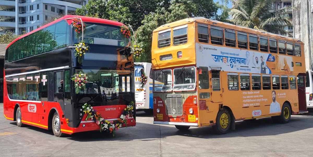 První elektrické double-deckery Switch EiV22 vyráběné v Indii jsou v provozu v Bombaji