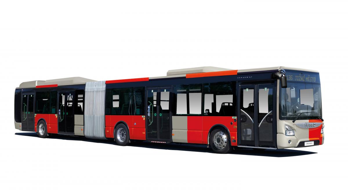 Až 140 kloubových hybridních autobusů koupí pražský dopravní podnik od IVECO BUS