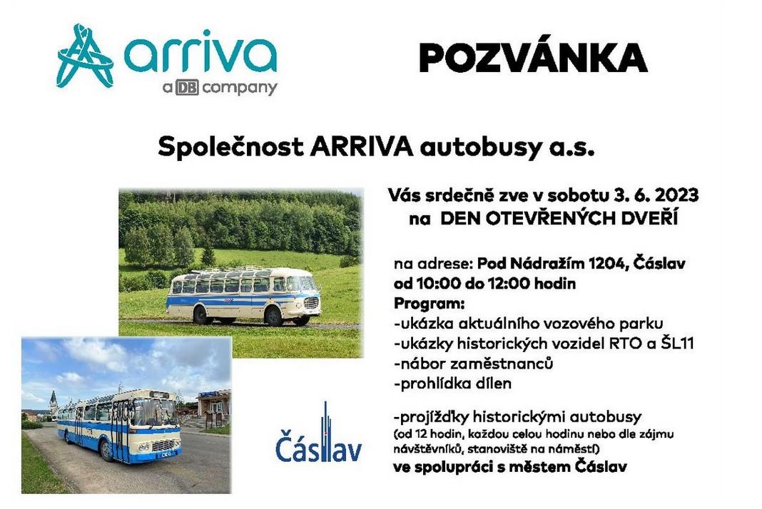 Arriva v Čáslavi ukáže depo i historické autobusy
