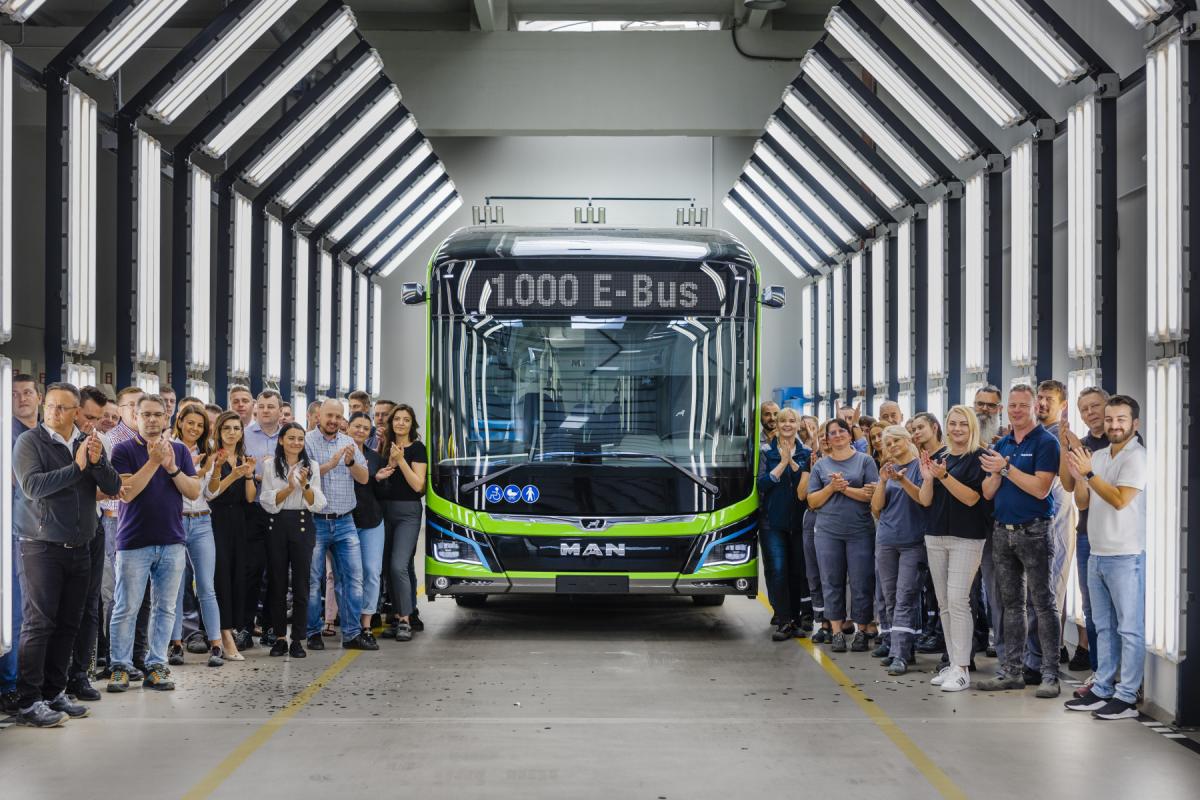 Milník pro MAN – vyrobeno 1 000 elektrických autobusů 