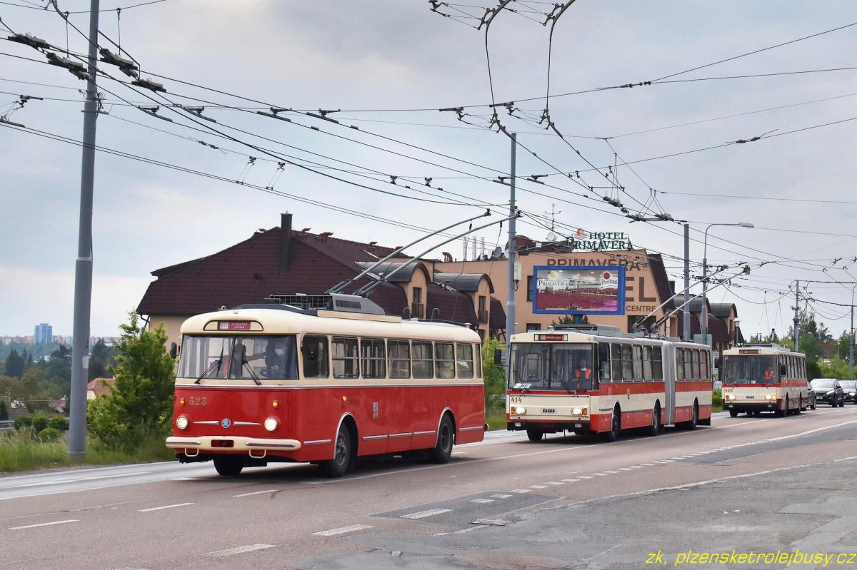 Oslavy s historickými trolejbusy v Plzni 