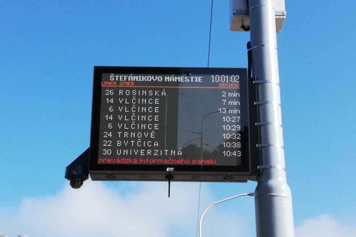 Zastávkové panely pro dopravní podnik města Žilina