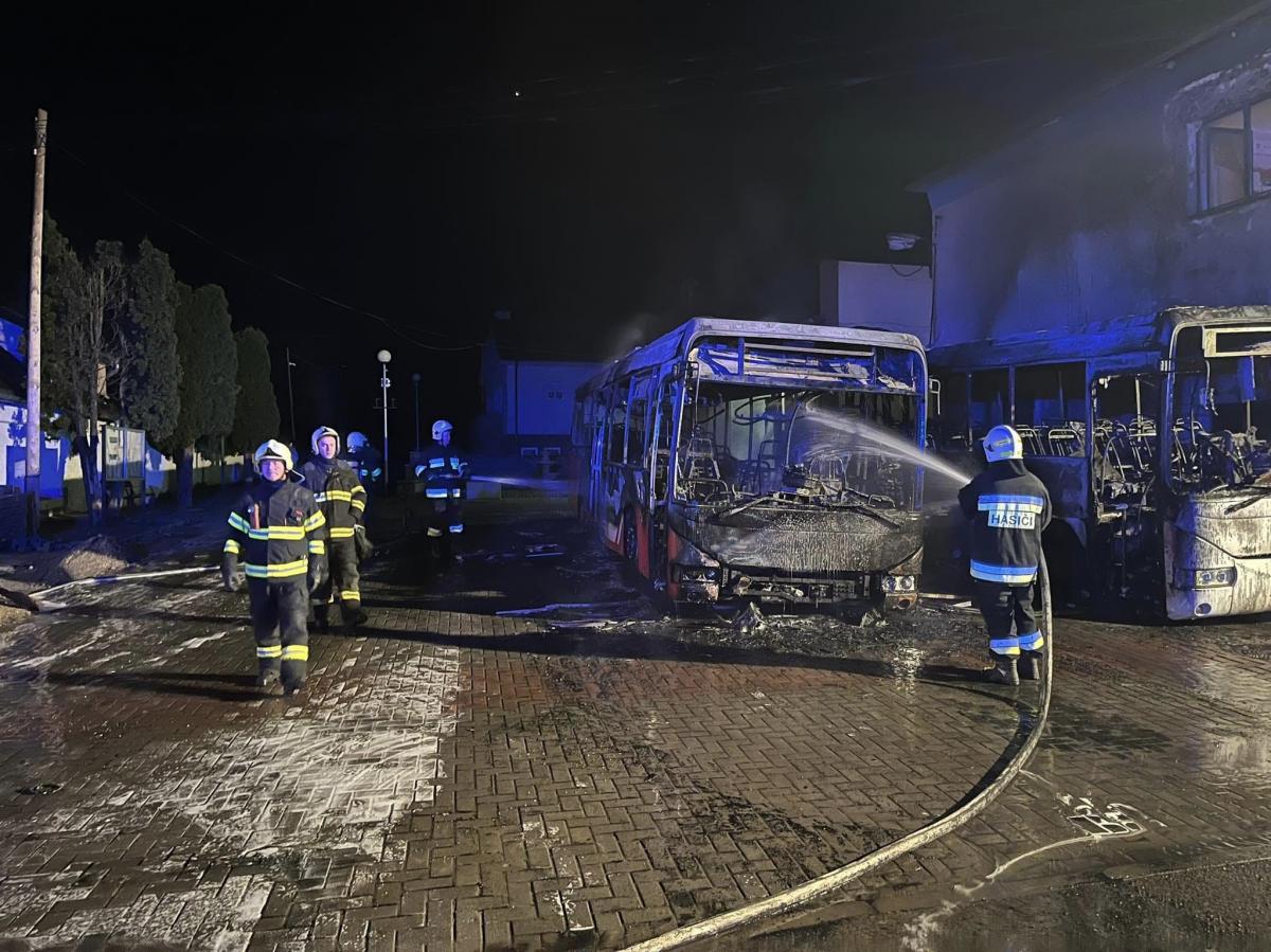 Na Slovensku shořely dva autobusy Irisbus