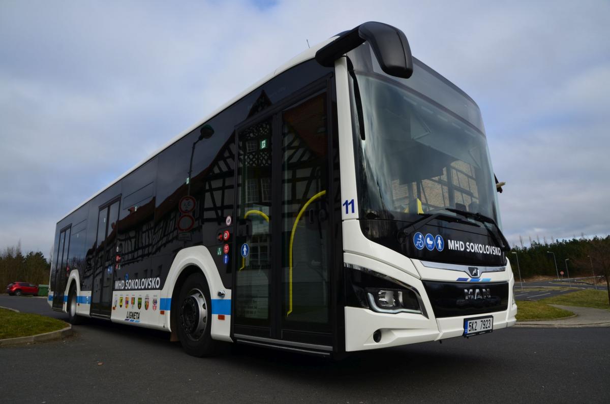 LIGNETA  vozí cestující v Sokolově novými autobusy MAN
