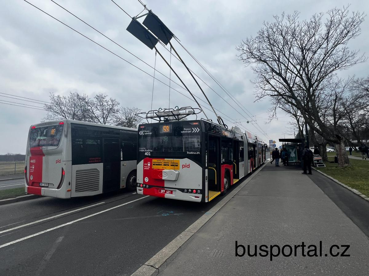 Na Letiště Praha vede dráha, zatím trolejbusová