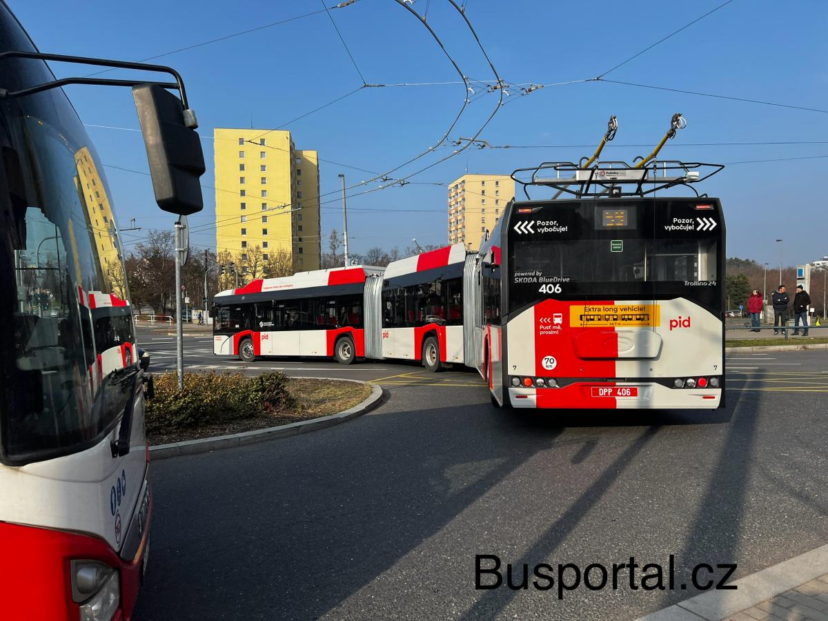 Na Letiště Praha vede dráha, zatím trolejbusová