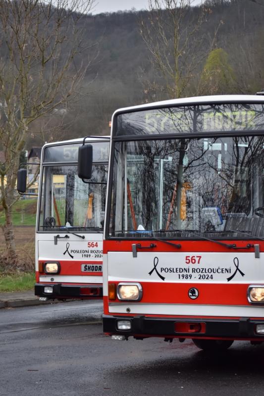 Ústí nad Labem se rozloučilo s trolejbusy Škoda 15 Tr