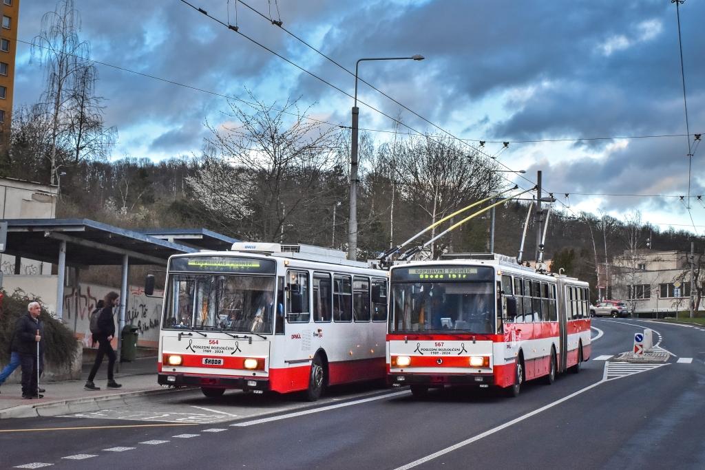 Ústí nad Labem se rozloučilo s trolejbusy Škoda 15 Tr