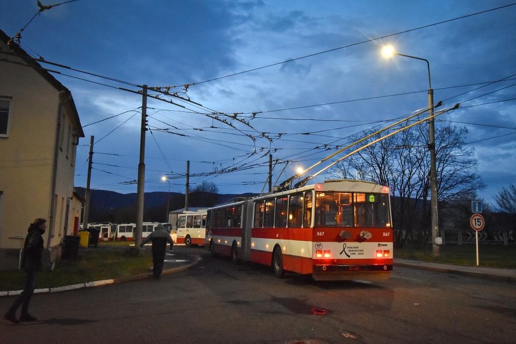 Ústí nad Labem se rozloučilo s trolejbusy Škoda 15 Tr