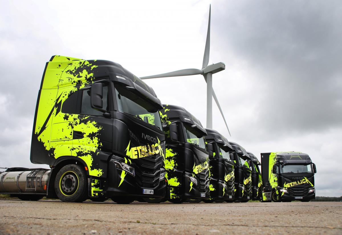 Metallica cestuje po Evropě s nízkoemisními vozidly Iveco